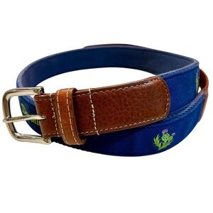 Blue and Brown Men's Belt